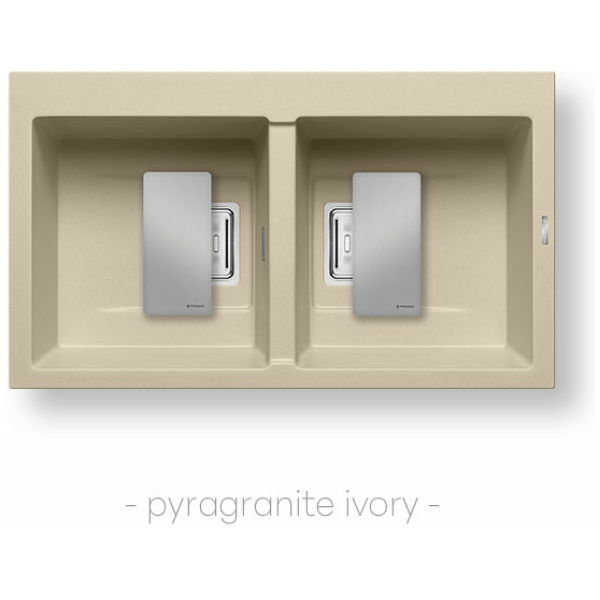 Lavapjate Pyramis Kartesio 2 Gropa (86x50cm) Lavapjate Pyramis Kartesio 2 Gropa (86x50cm)