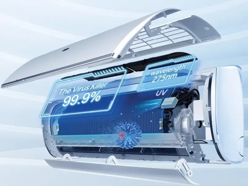 Kondicioner Haier: Teknologji pa Zhurmë dhe Vetpastrim | Leon Electronics Teknologjia e vetpastrimit dhe sterilizimit UVC Pro në kondicionerët Haier